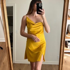 Open Back Cowl Neck Slip Dress